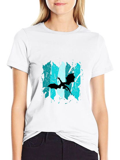 Grunge Pterodactyl Graphic Tee - Black