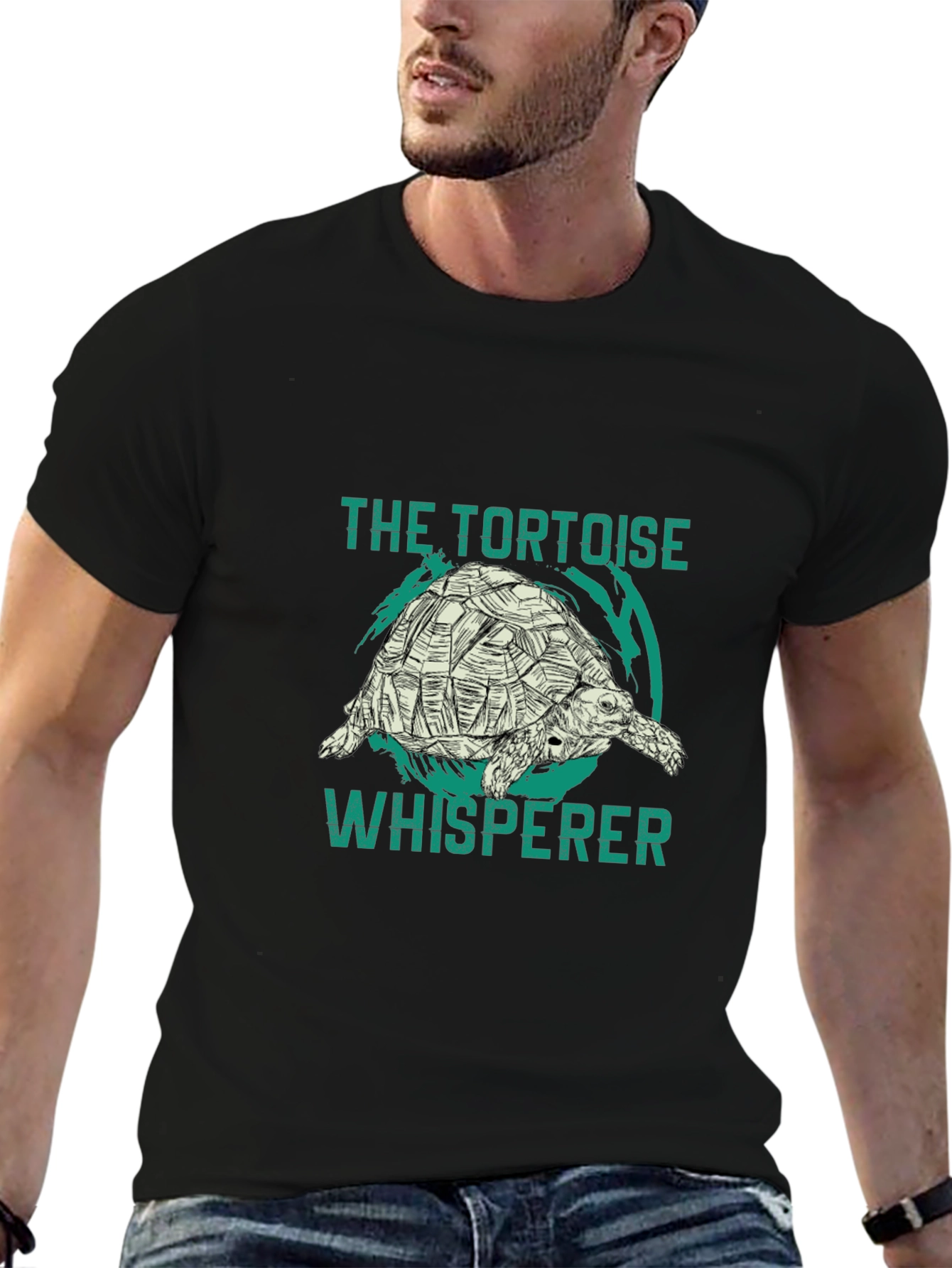Tortoise Whisperer Black Graphic T-Shirt