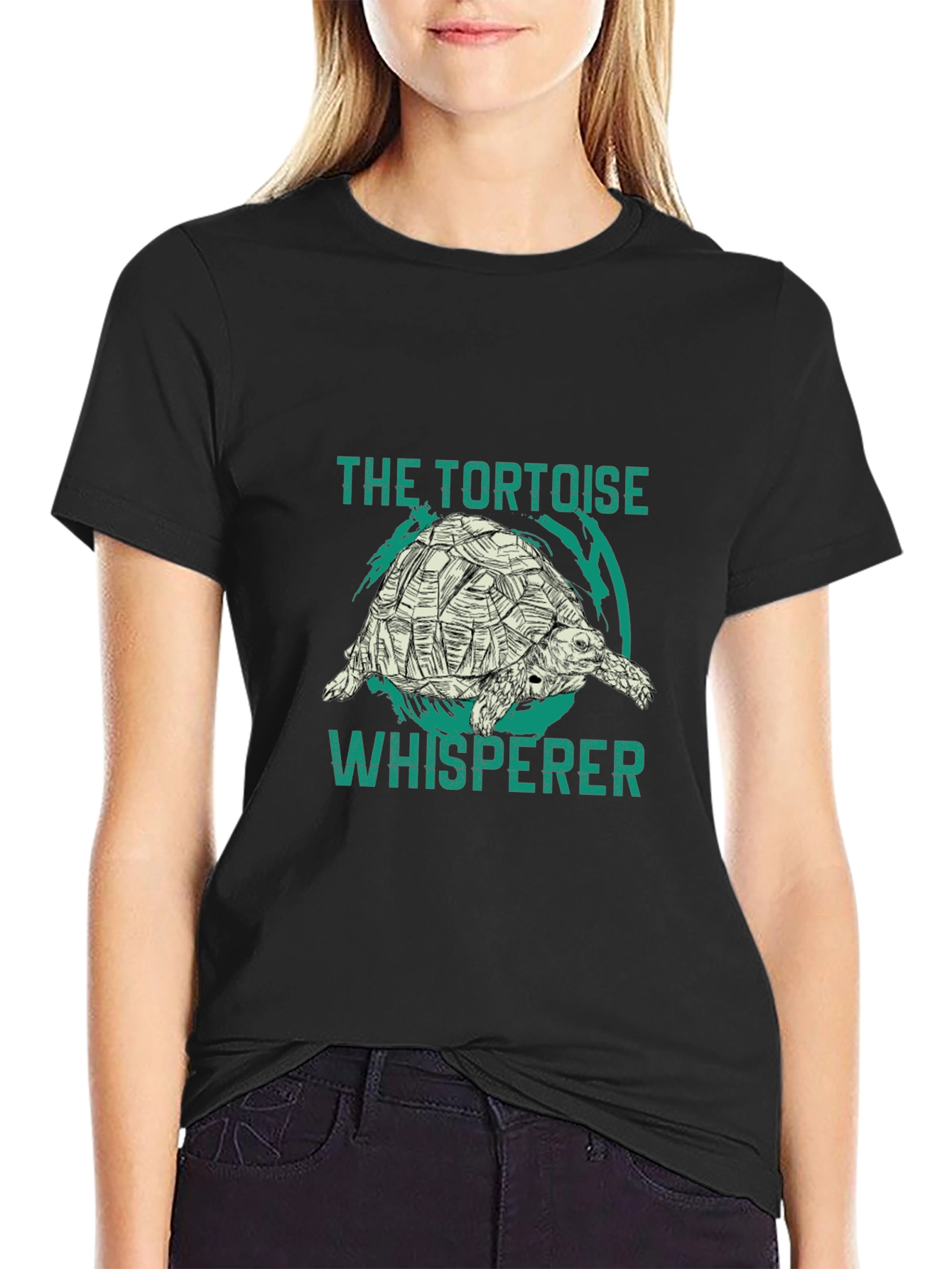 Tortoise Whisperer Black Graphic T-Shirt