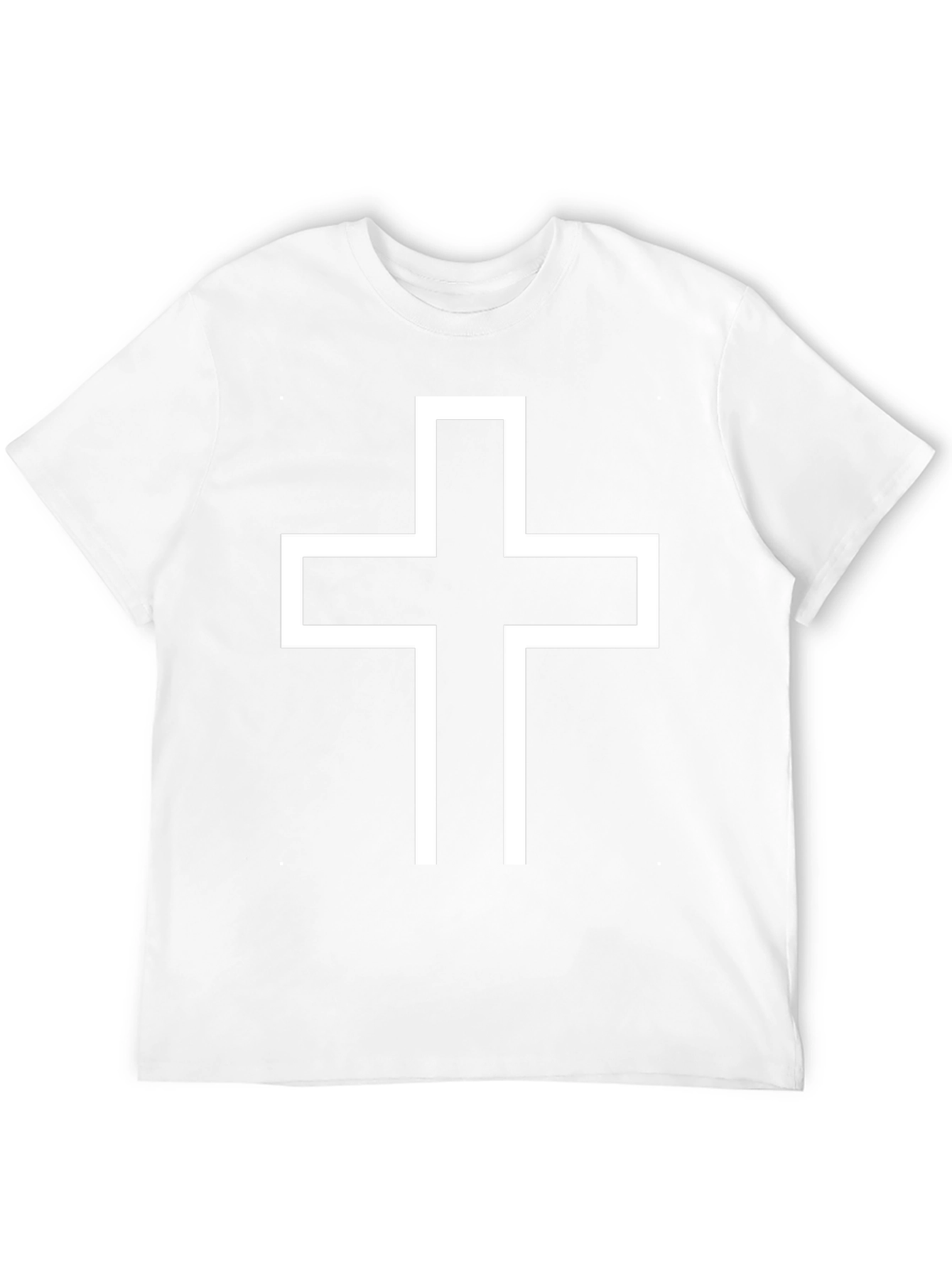 Simple Cross Graphic Black Tee Shirt