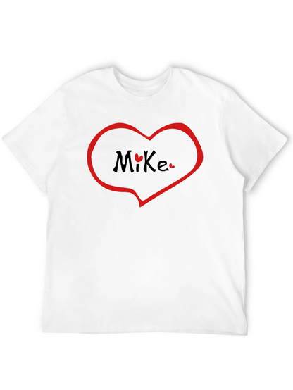 Heart Mike T-Shirt - Black Crew Neck