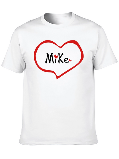 Heart Mike T-Shirt - Black Crew Neck