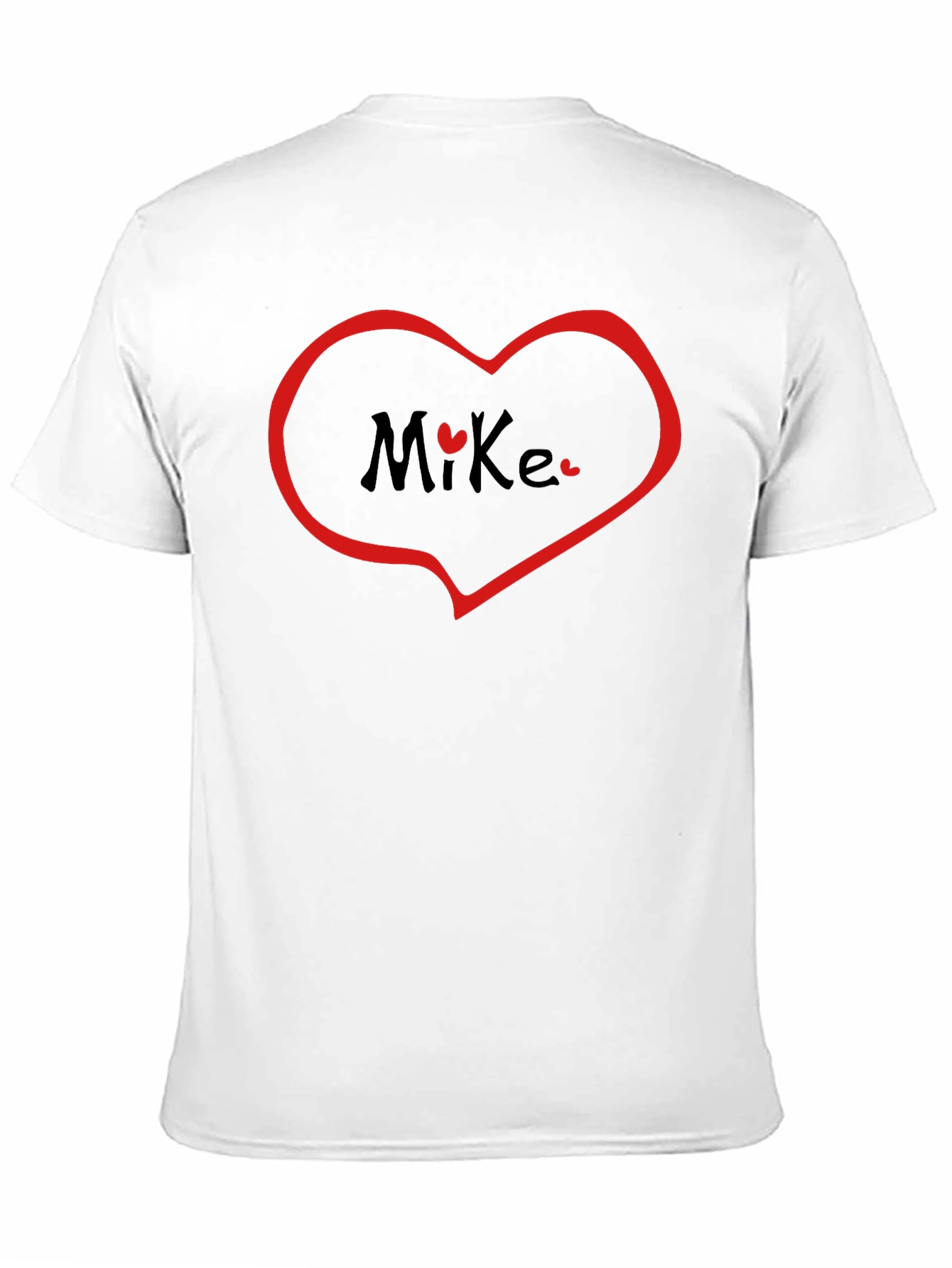 Heart Mike T-Shirt - Black Crew Neck