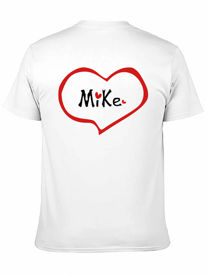 Heart Mike T-Shirt - Black Crew Neck