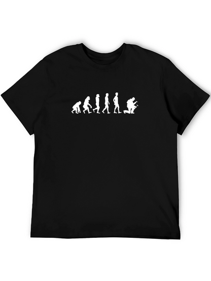 Evolution of Man T-Shirt - Black Crew Neck Tee