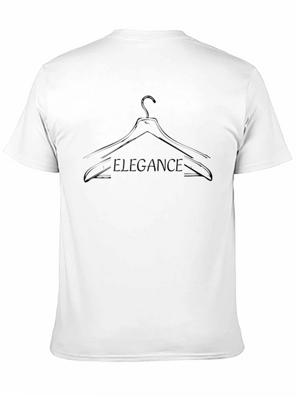 Elegance Hanger Graphic Tee - Stylish Black Cotton T-Shirt