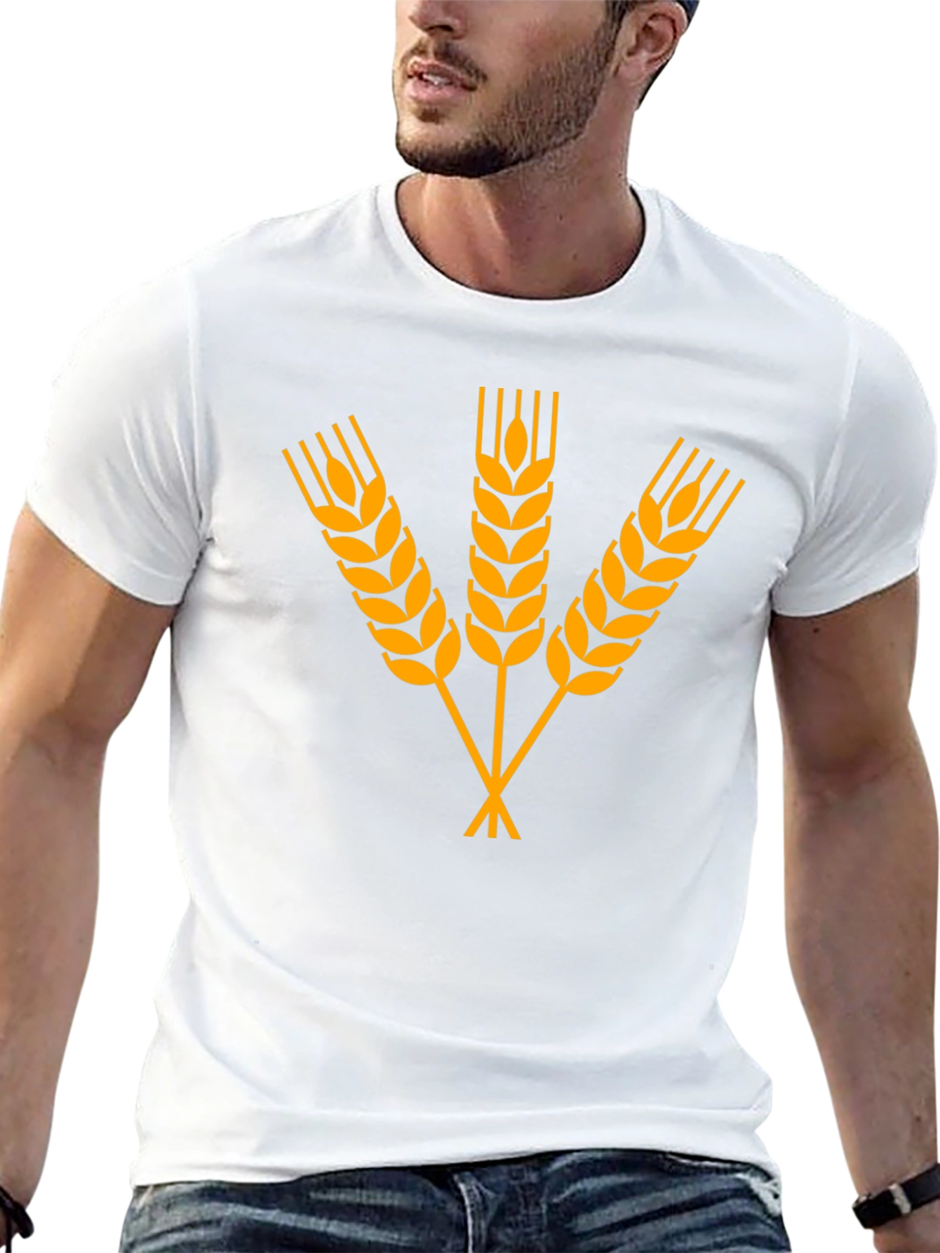 Wheat Graphic Black T-Shirt