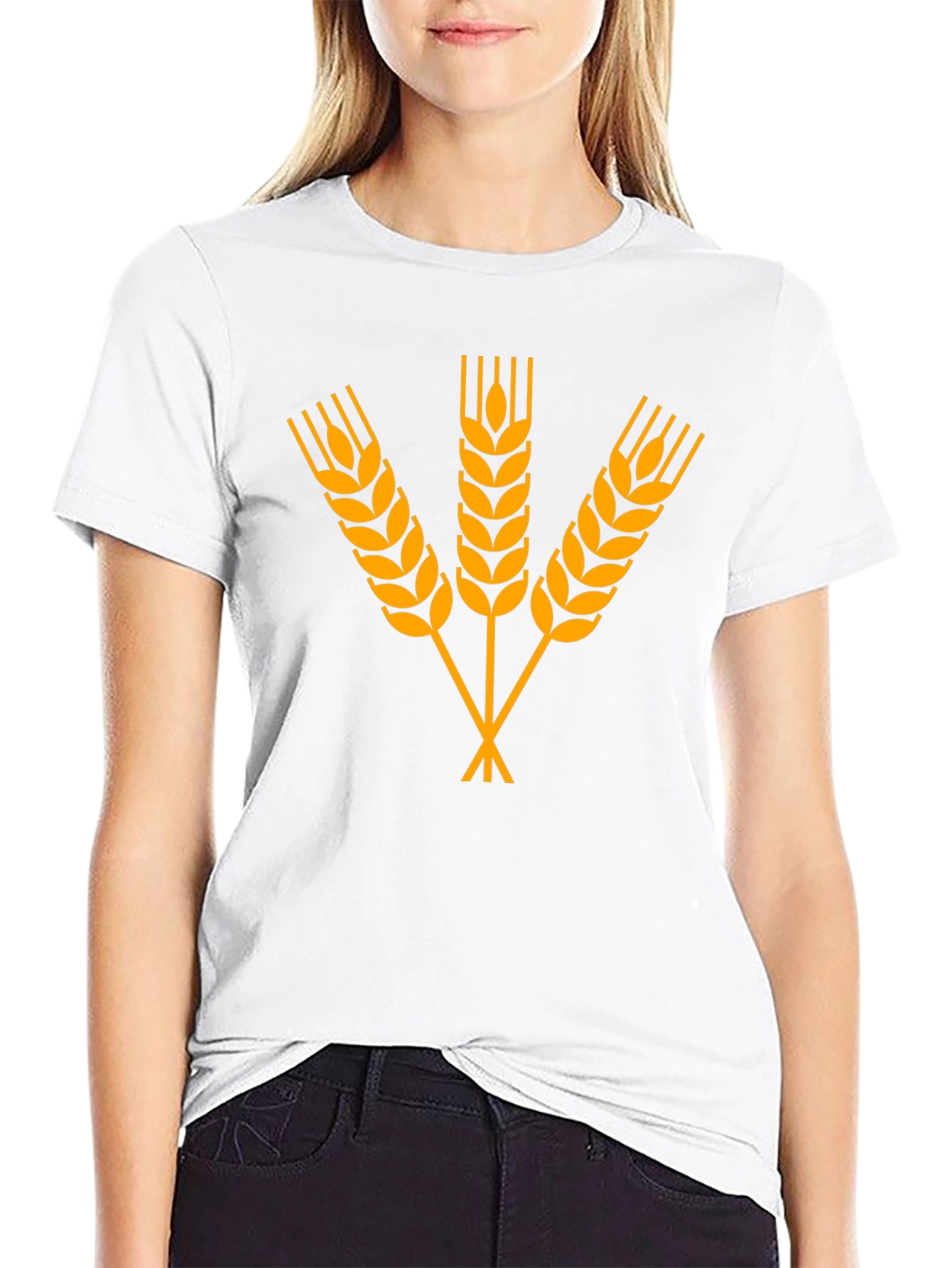 Wheat Graphic Black T-Shirt