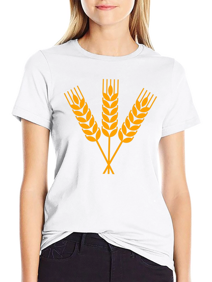 Wheat Graphic Black T-Shirt