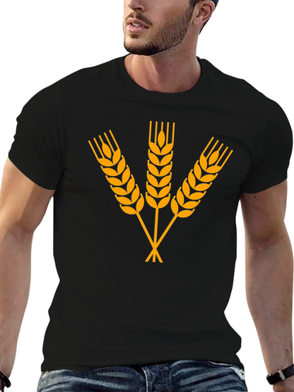 Wheat Graphic Black T-Shirt