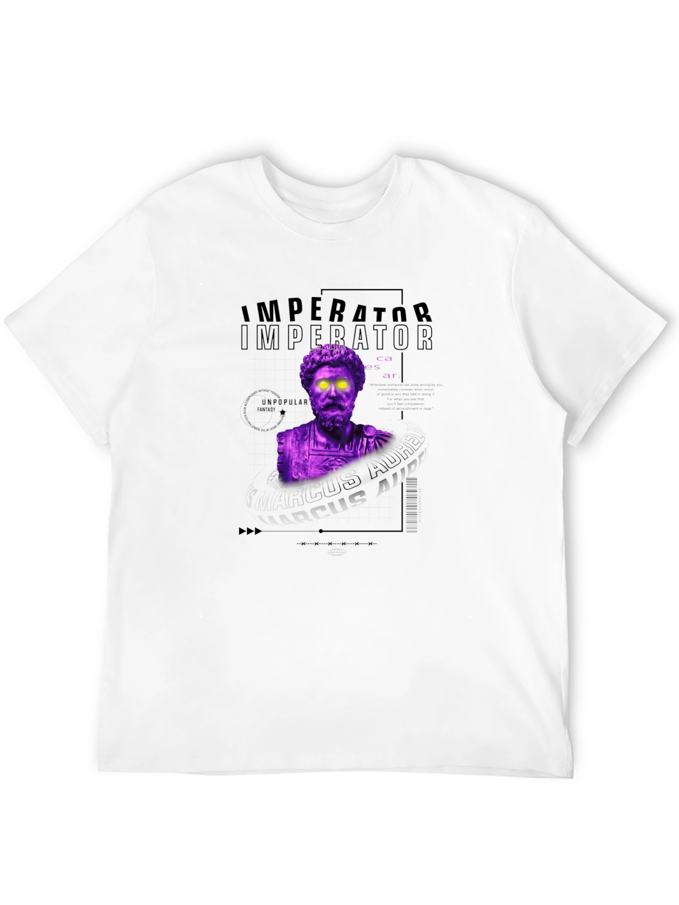 Imperator Bust Graphic Tee - Black