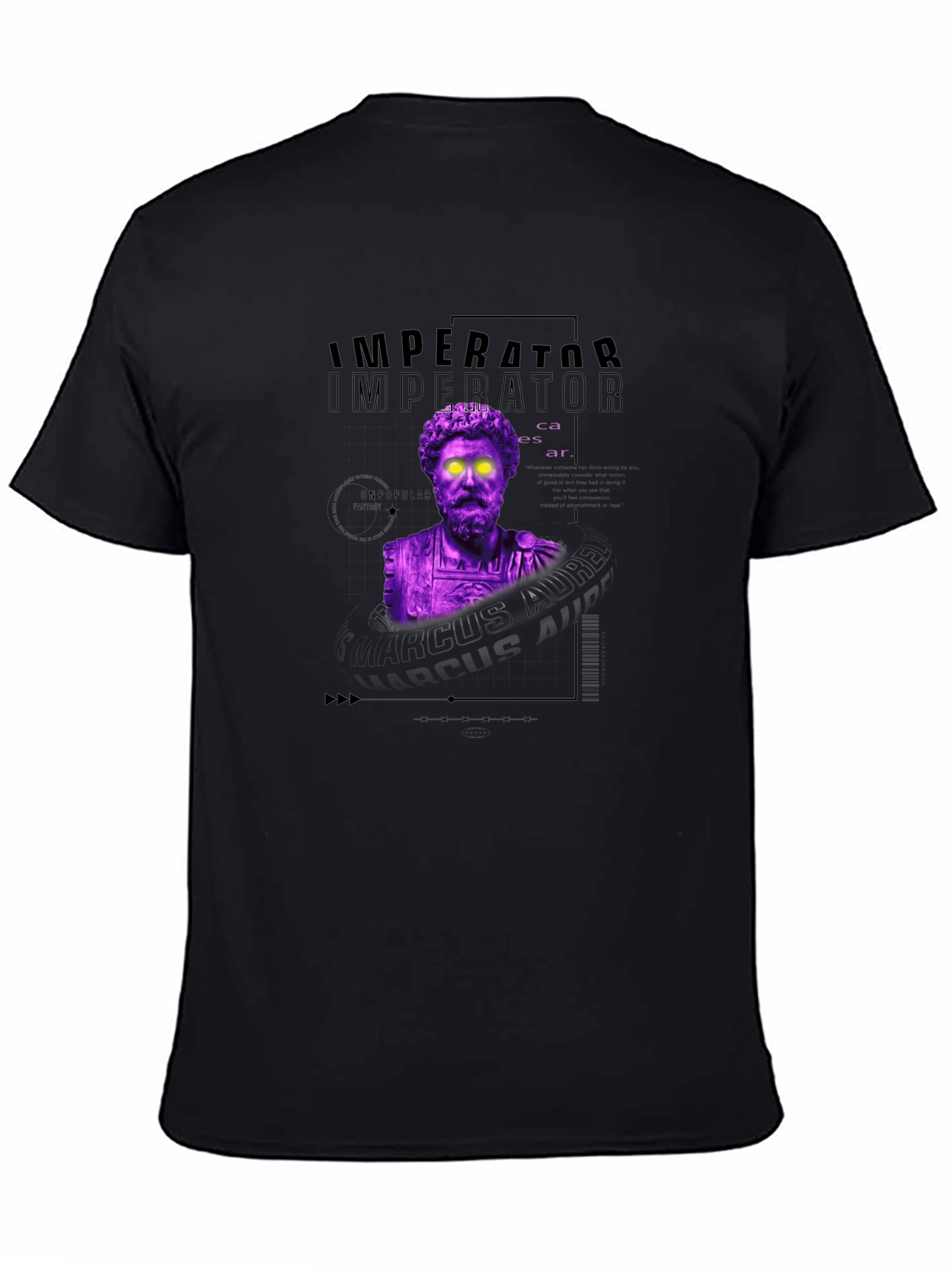 Imperator Bust Graphic Tee - Black