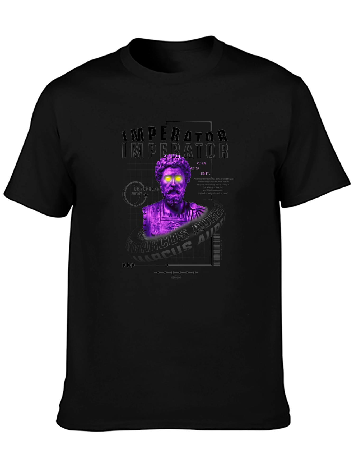 Imperator Bust Graphic Tee - Black