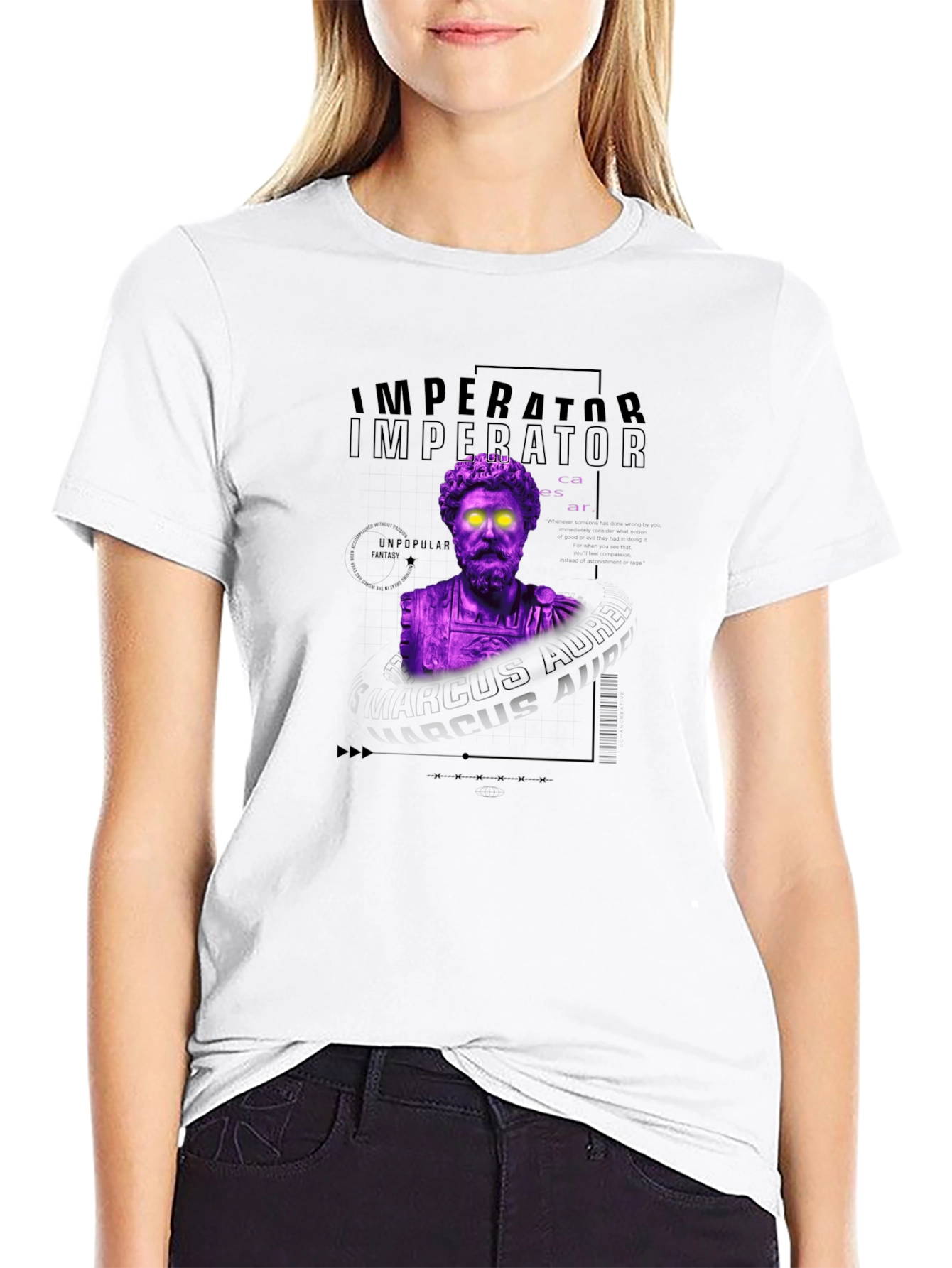Imperator Bust Graphic Tee - Black