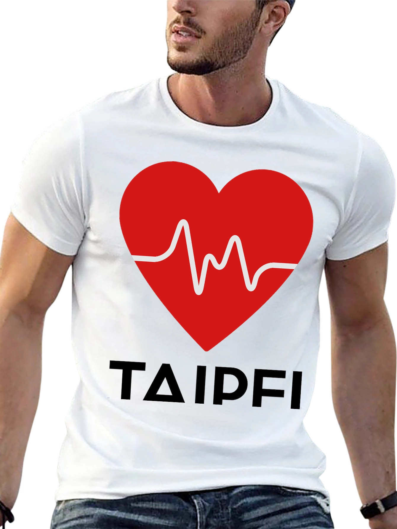 Heartbeat Graphic Tee - TAIPFI Design