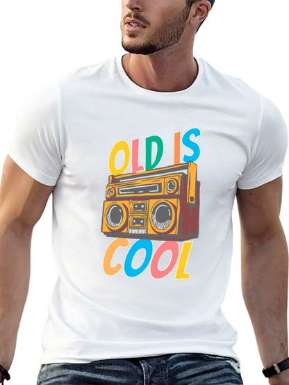 Retro Boombox T-Shirt - Old is Cool Graphic Tee