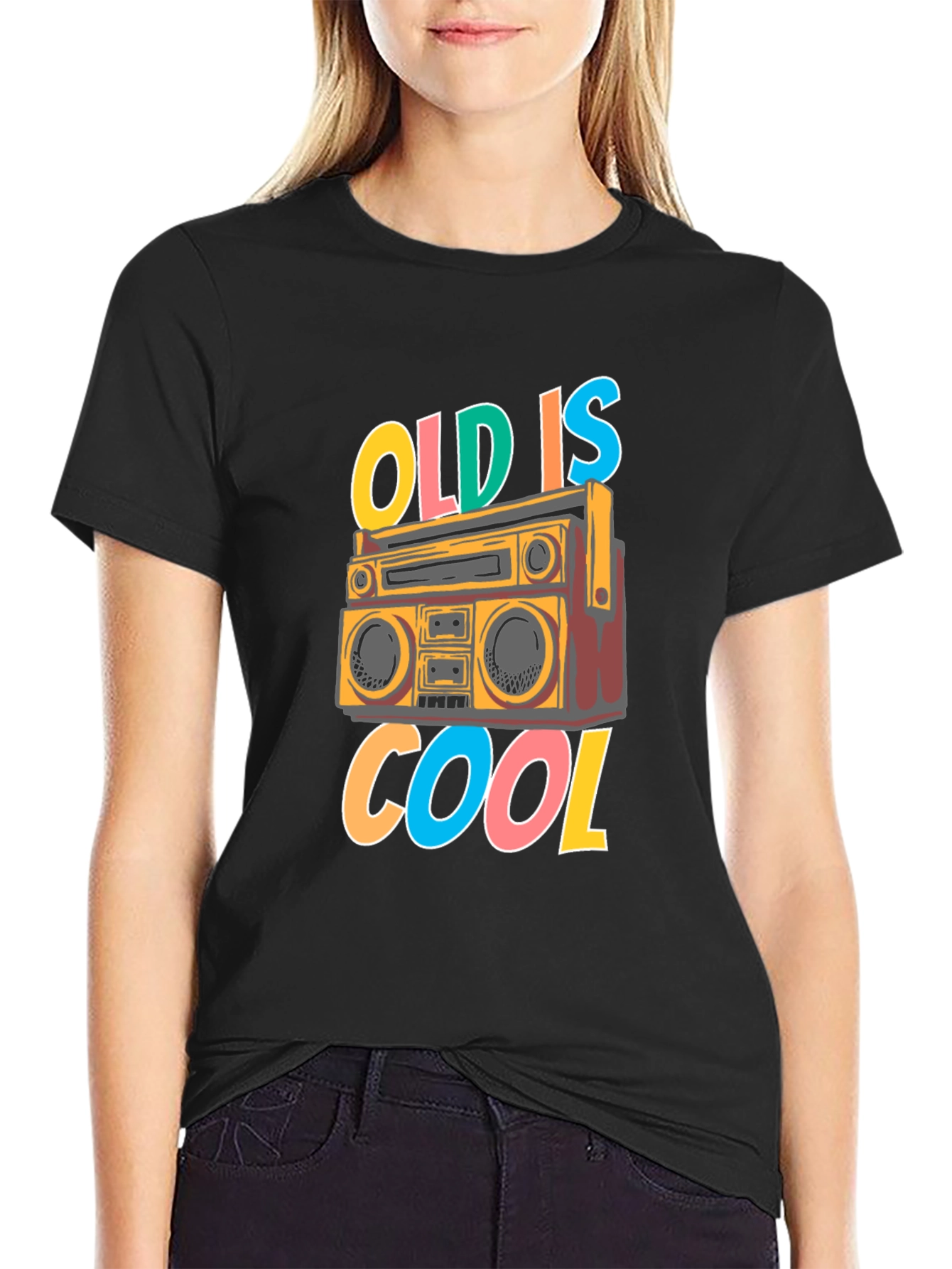 Retro Boombox T-Shirt - Old is Cool Graphic Tee