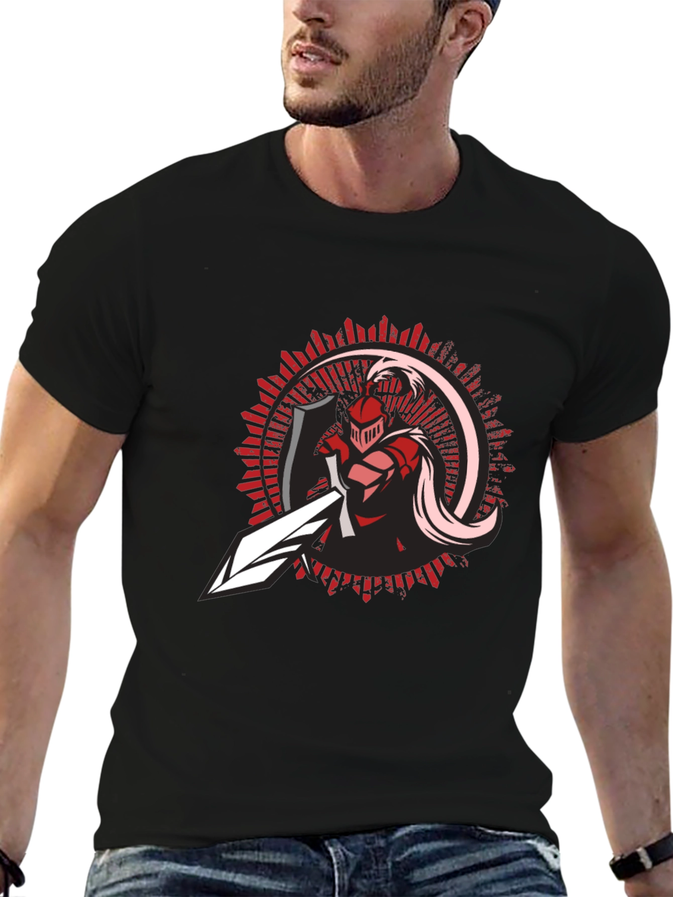 Knight Graphic Black T-Shirt