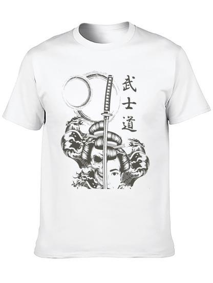 Bushido Samurai Graphic Tee - Mens Black T-Shirt