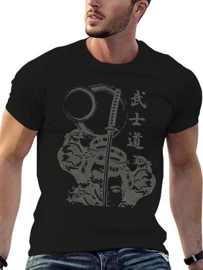 Bushido Samurai Graphic Tee - Mens Black T-Shirt
