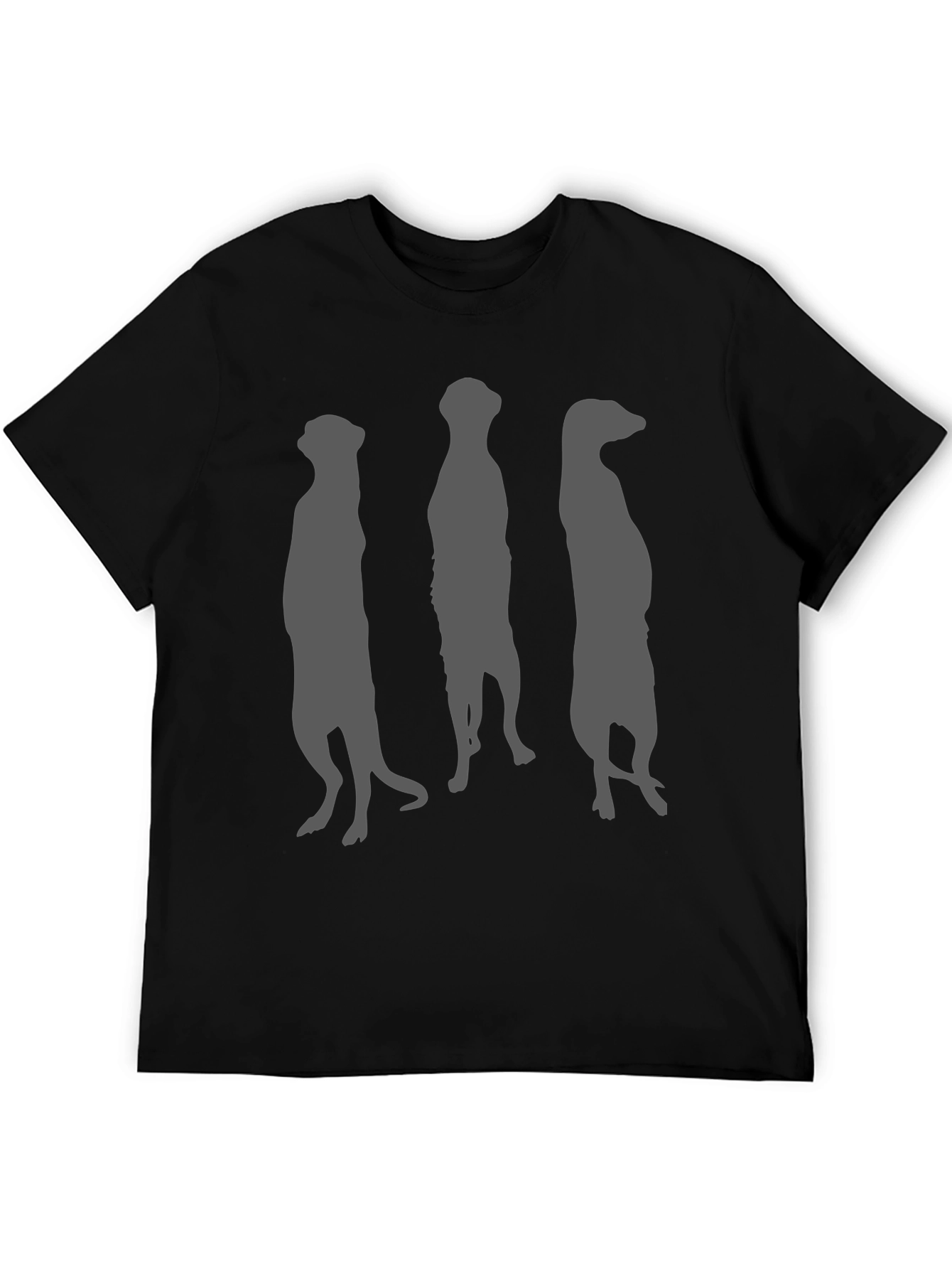 Meerkat Silhouette Graphic Tee - Black