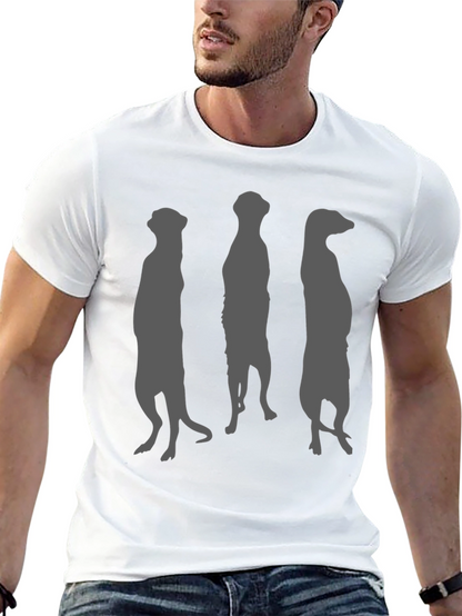 Meerkat Silhouette Graphic Tee - Black