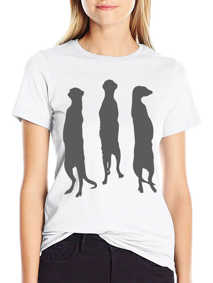Meerkat Silhouette Graphic Tee - Black
