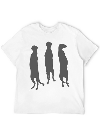 Meerkat Silhouette Graphic Tee - Black
