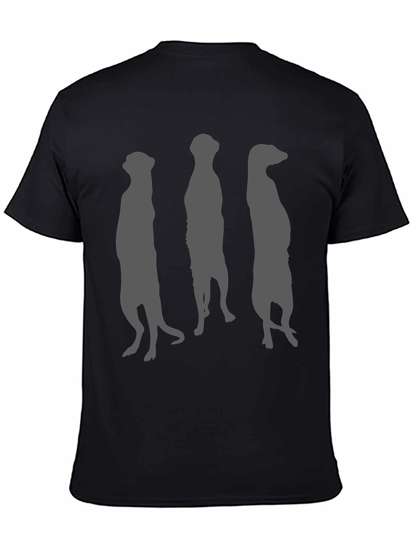 Meerkat Silhouette Graphic Tee - Black