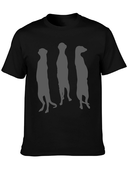 Meerkat Silhouette Graphic Tee - Black