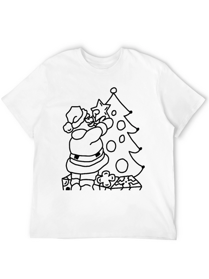 Santa Christmas Tree T-Shirt - Holiday Festive Tee