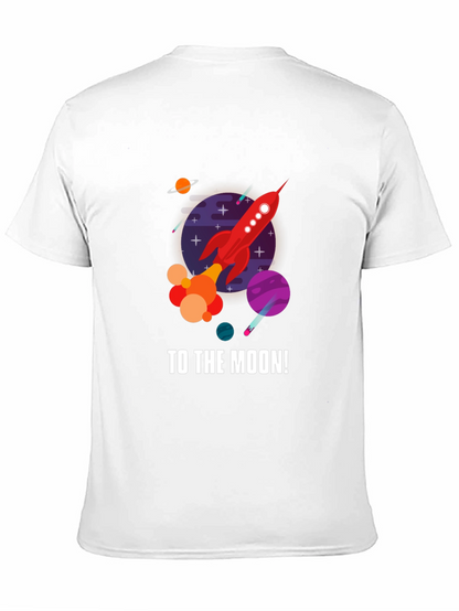 To the Moon Rocket Graphic T-Shirt - Black