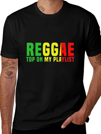 Reggae Top On My Playlist Black T-Shirt
