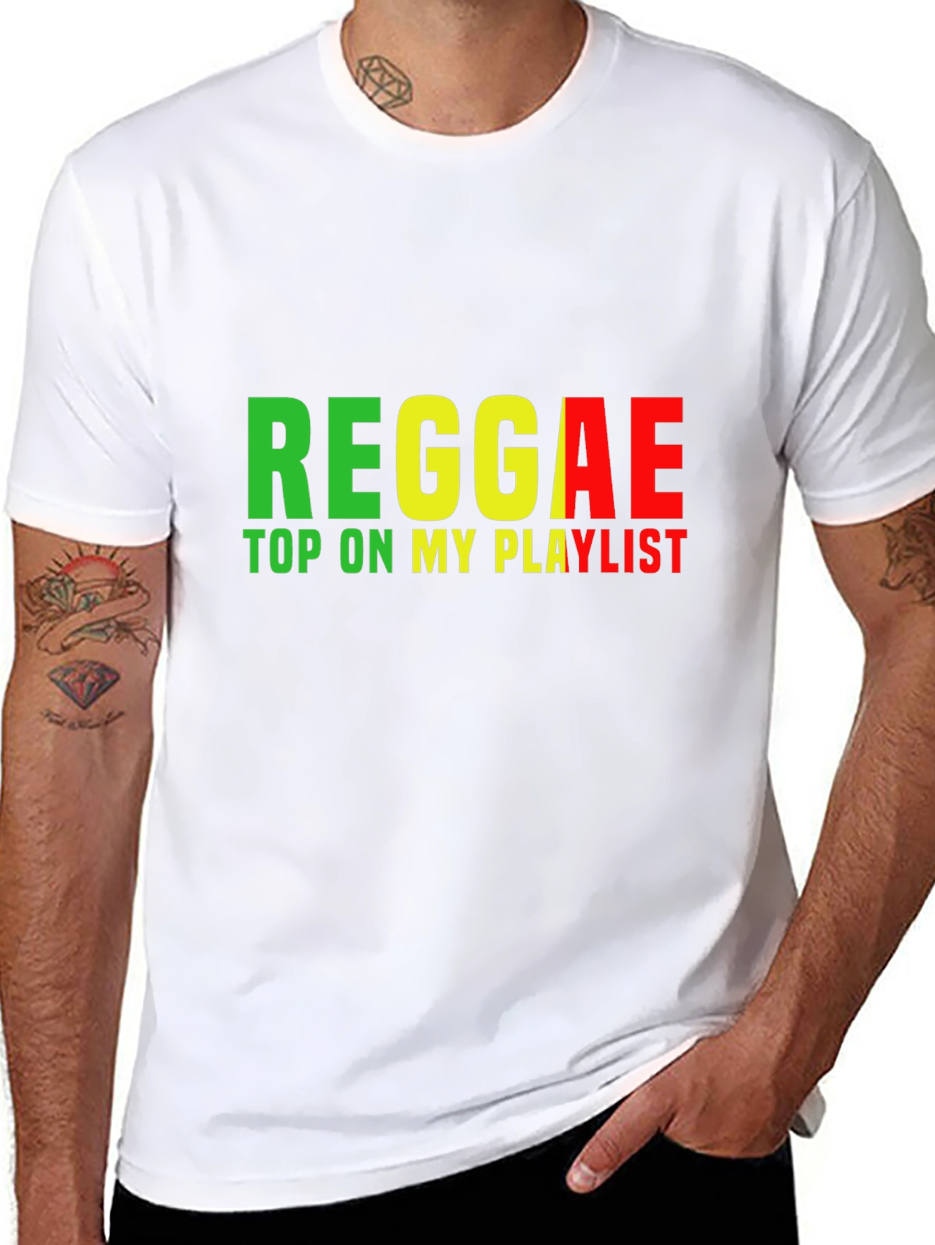 Reggae Top On My Playlist Black T-Shirt