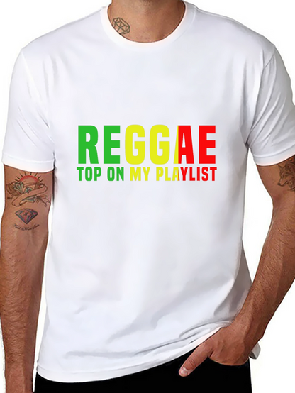 Reggae Top On My Playlist Black T-Shirt
