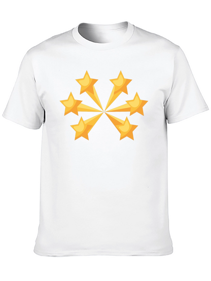 Starburst Tee - Stylish Black Cotton T-Shirt