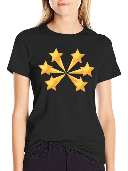 Starburst Tee - Stylish Black Cotton T-Shirt