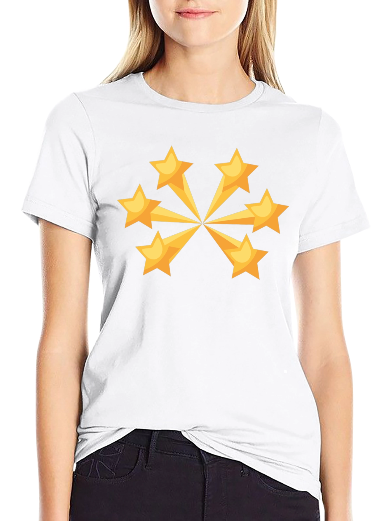 Starburst Tee - Stylish Black Cotton T-Shirt