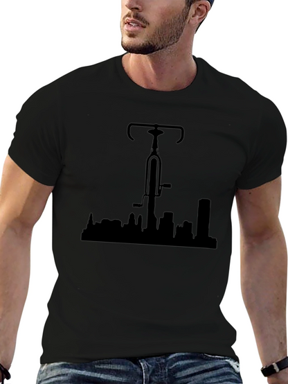 Bike Over City Black T-Shirt