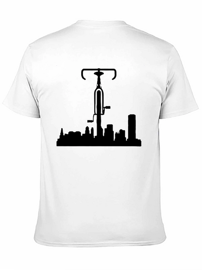 Bike Over City Black T-Shirt