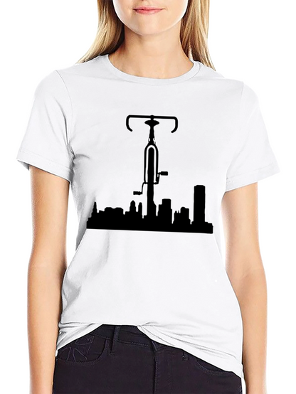 Bike Over City Black T-Shirt