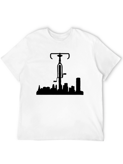 Bike Over City Black T-Shirt