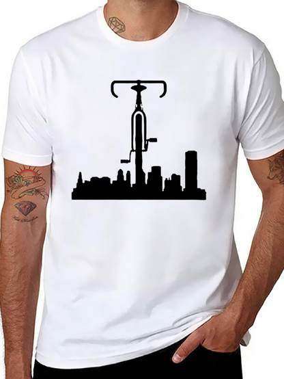 Bike Over City Black T-Shirt