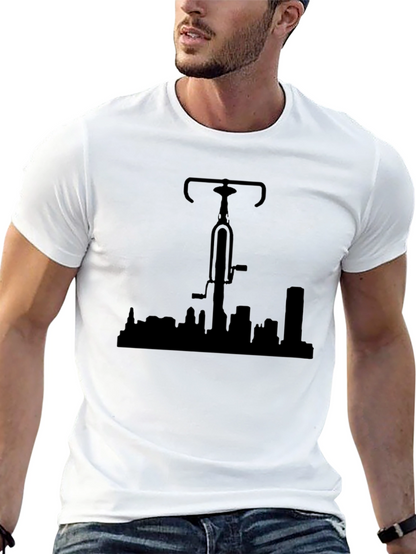Bike Over City Black T-Shirt
