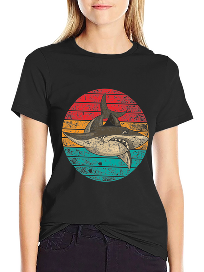 Retro Shark Graphic T-Shirt