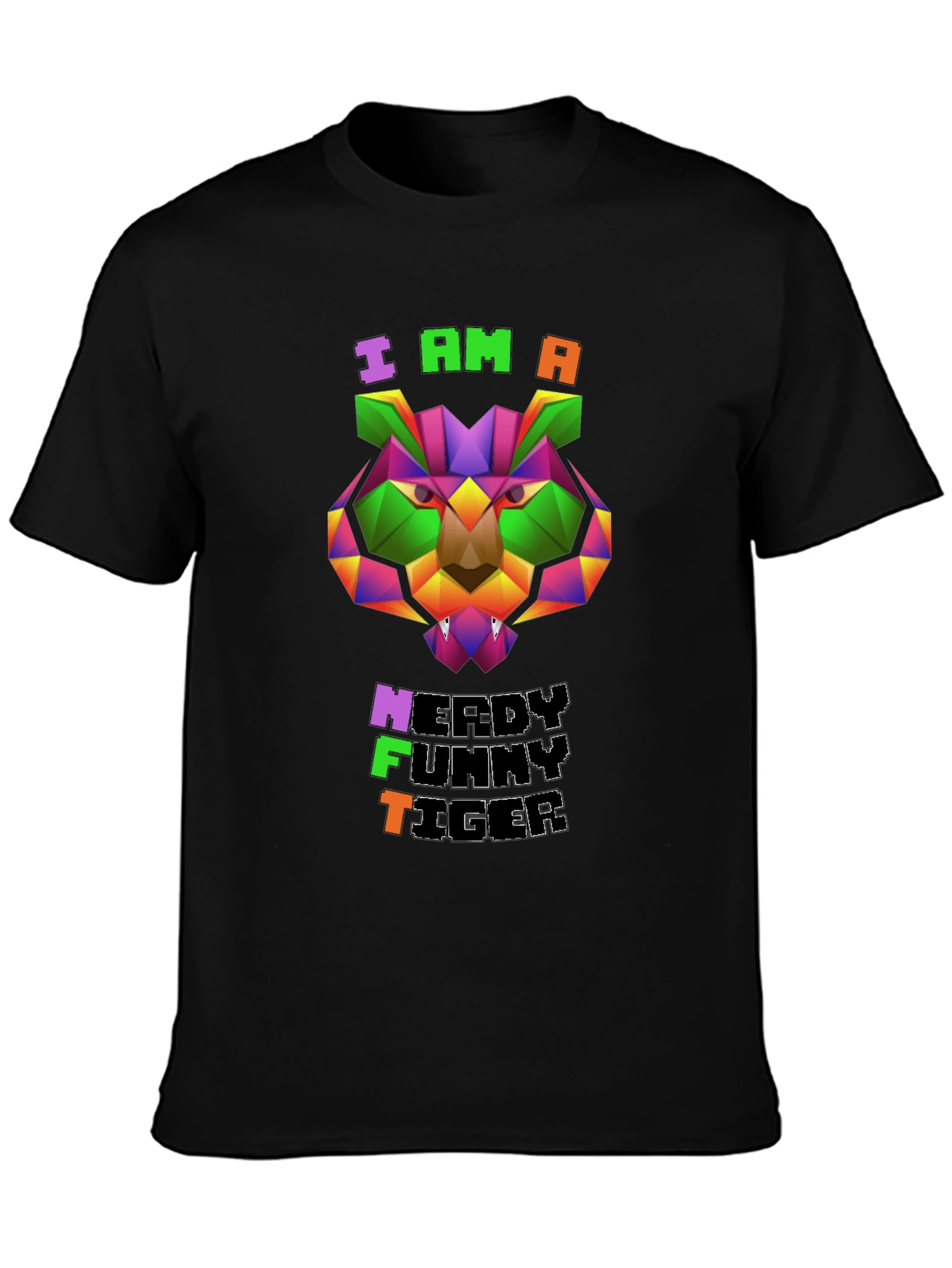 Nerdy Funny Tiger Graphic Tee