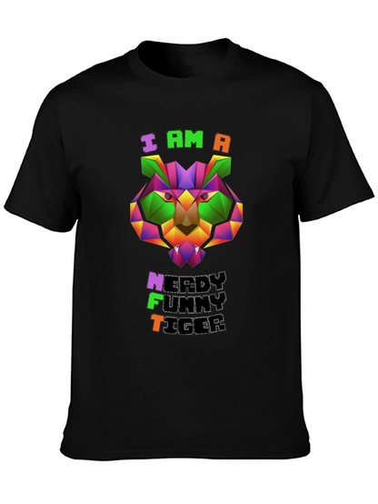 Nerdy Funny Tiger Graphic Tee