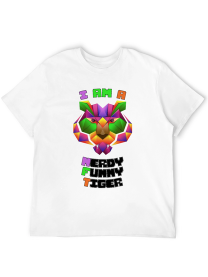 Nerdy Funny Tiger Graphic Tee