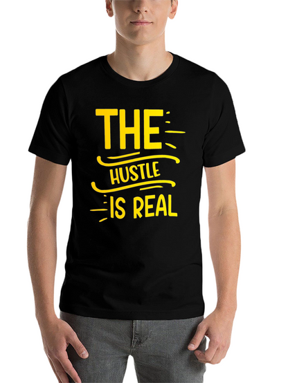 The Hustle Is Real T-Shirt - Black
