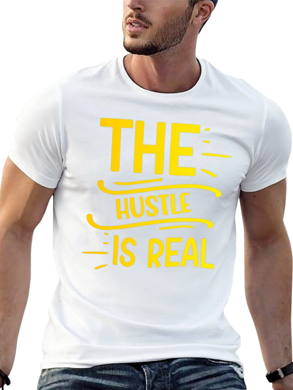 The Hustle Is Real T-Shirt - Black